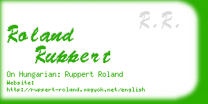 roland ruppert business card
